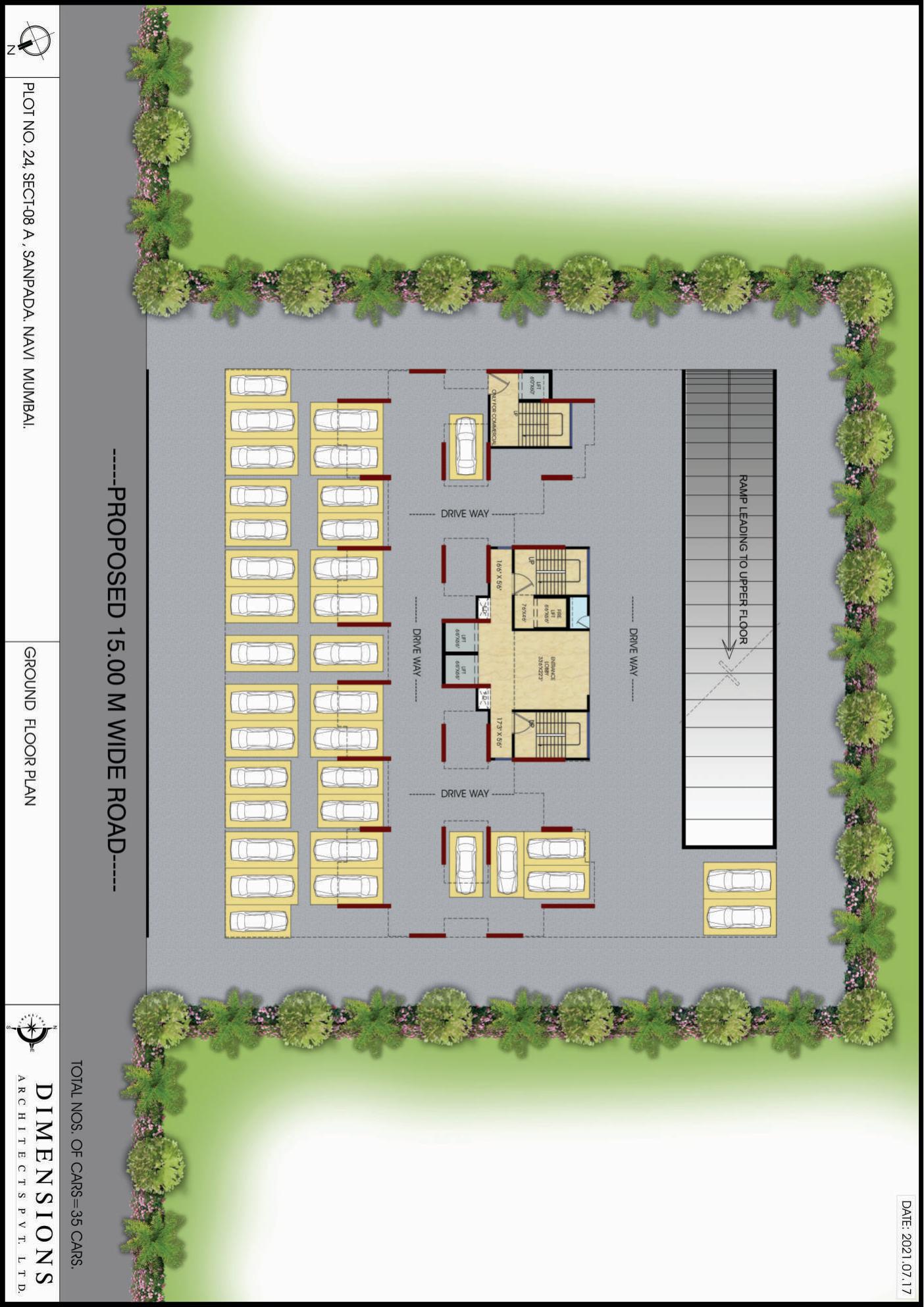 Malhar 24 East — Ground Floor Parking Plan